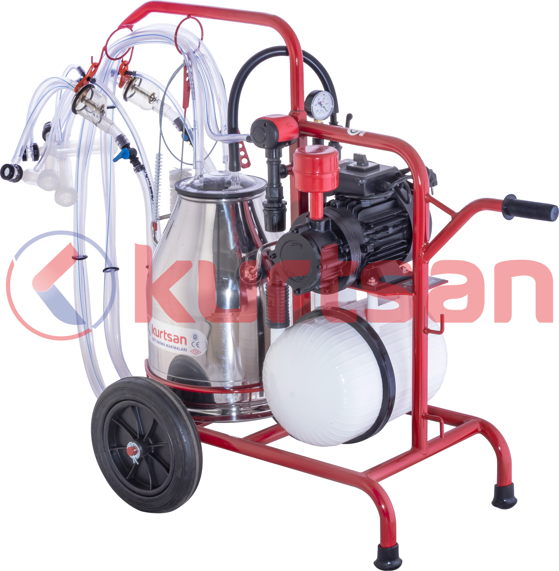 Çift Sağım Tek Güğüm Süt Sağma Makinası (Kuru) (Koyun) 30 LT