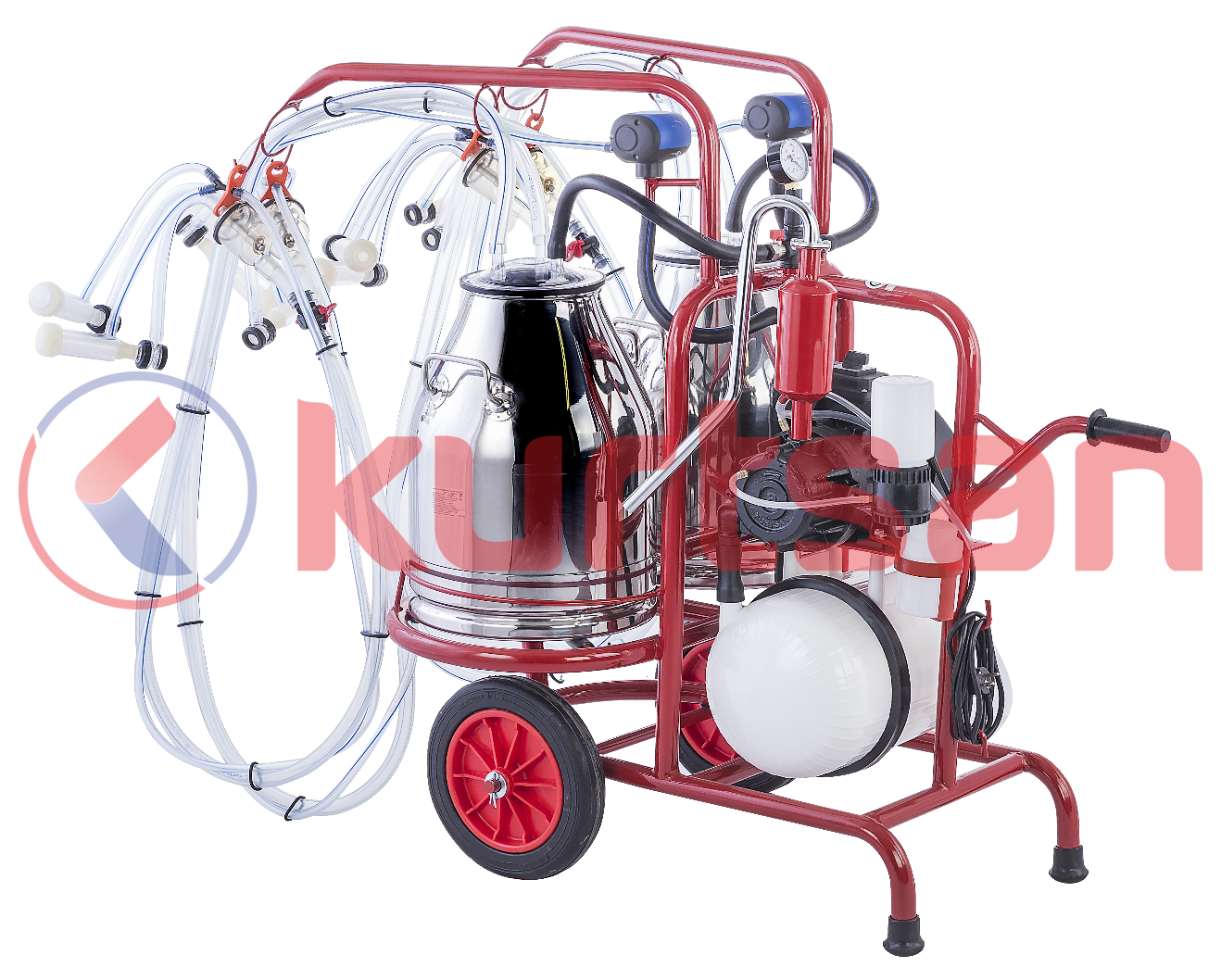 Dört Sağım Çift Güğüm Yağlı Makina (Koyun) 30 LT