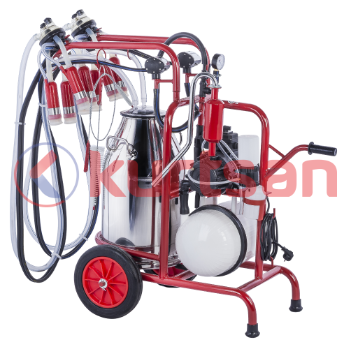 Çift Sağım Tek Güğüm Süt Sağma Makinası (Yağlı) (300cc) Silikon 40 LT