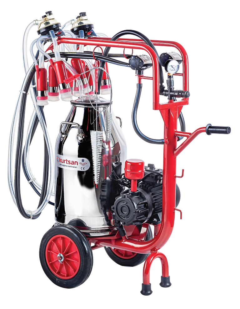 Çift Sağım Tek Güğüm Süt Sağma Makinası (Kuru) (300cc) Silikon 40 LT (CYK)