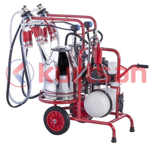 Çift Sağım Çift Güğüm Süt Sağma Makinası (Yağlı) (300c)c Silikon 30 LT