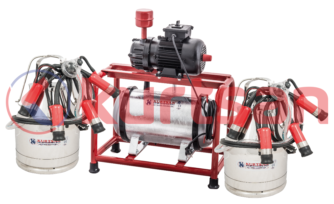 Sabit Makine Çift Güğüm Süt Sağma Makinası (Kuru) (300cc) Kauçuk 30 LT