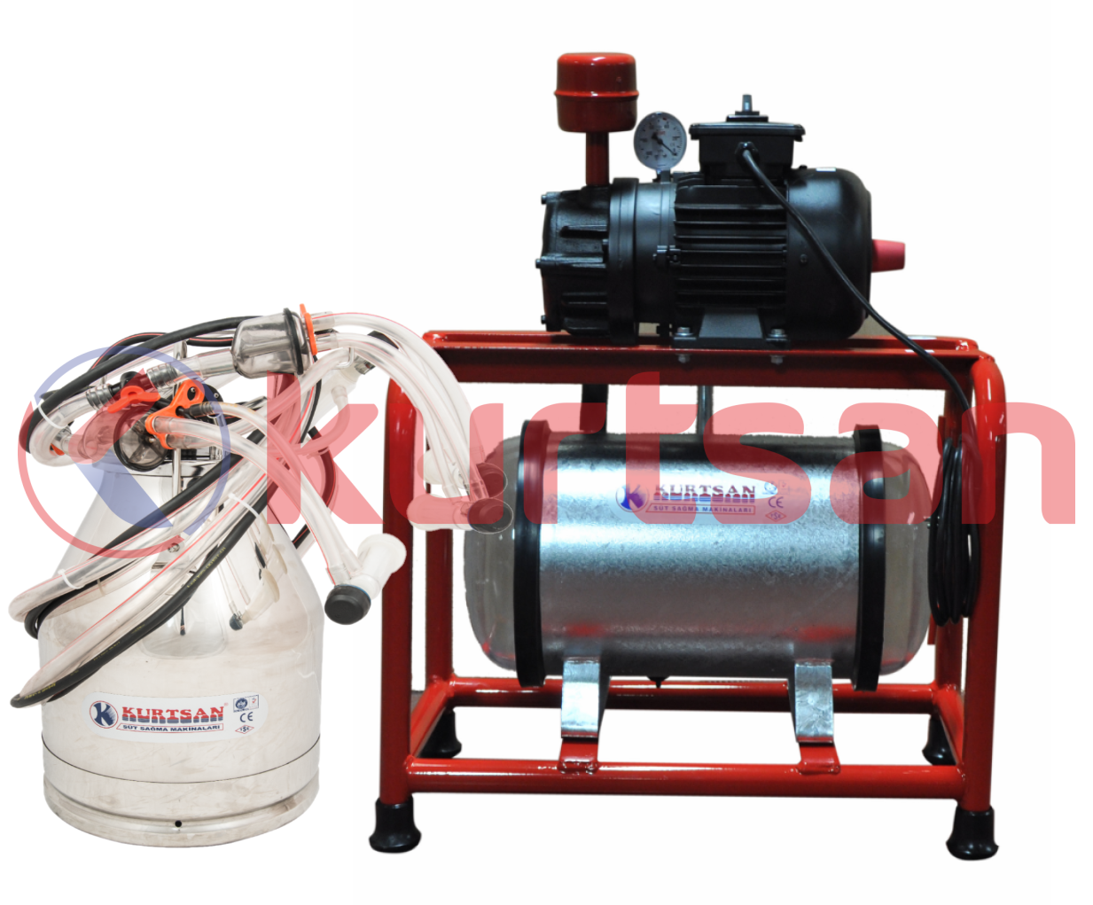 Sabit Makine Tek Güğüm Süt Sağma Makinası (Kuru) (120cc) (Koyun) 30 LT