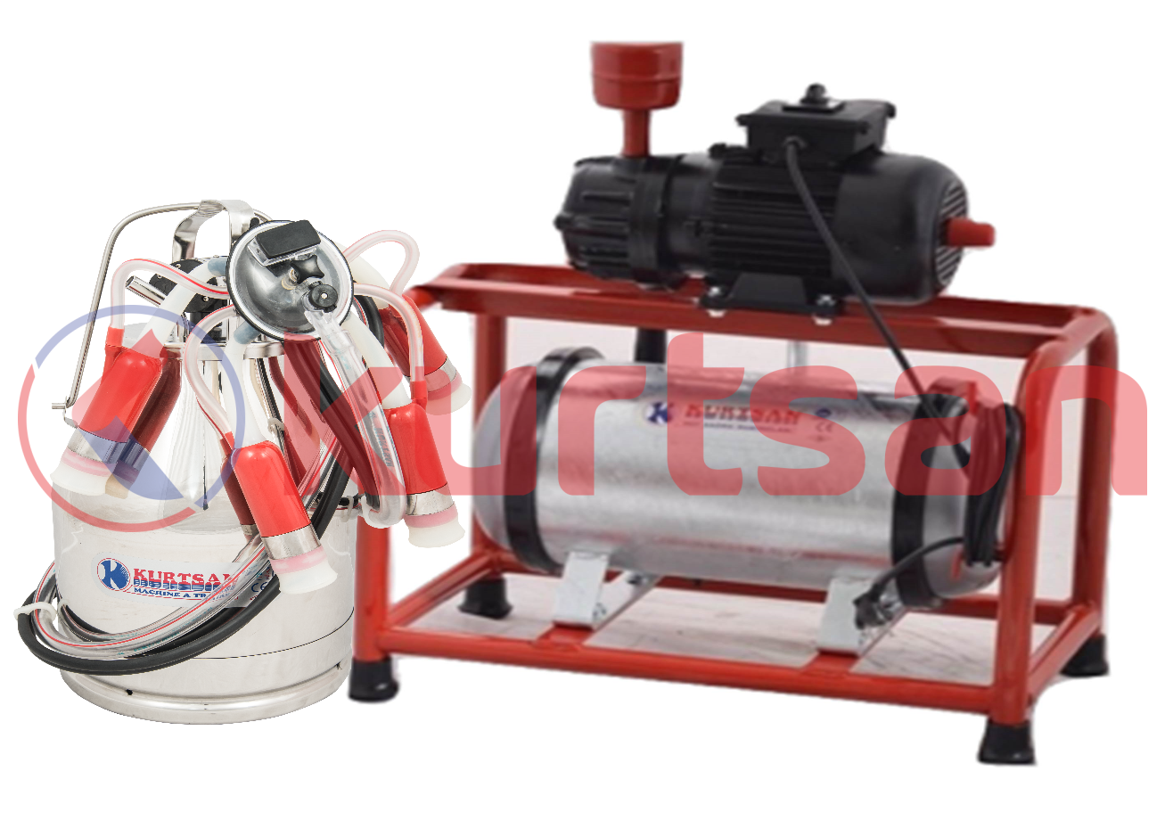 Sabit Makine Tek Güğüm Süt Sağma Makinası (Kuru) (300cc) Silikon 30 LT