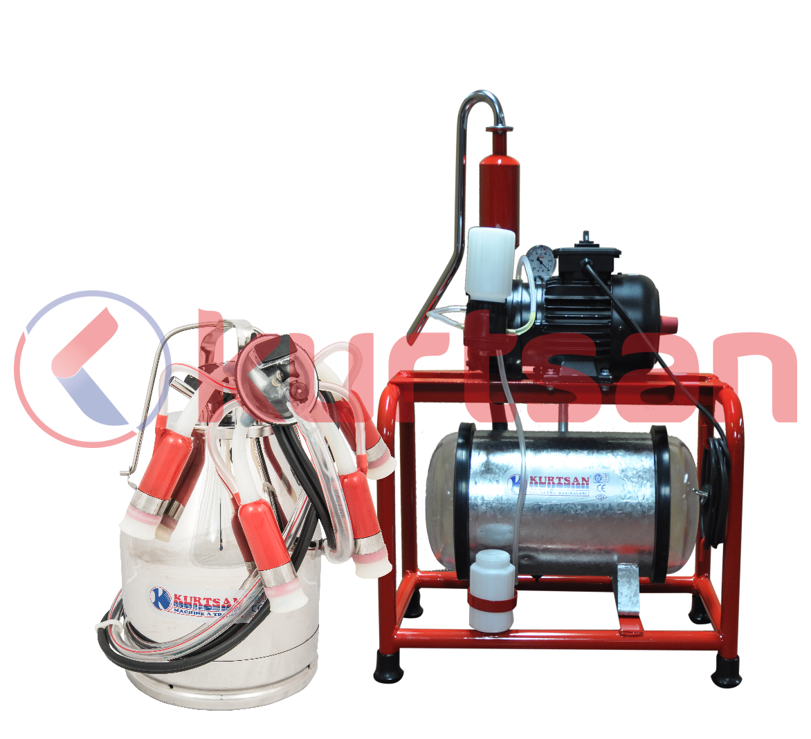 Sabit Makine Tek Güğüm Süt Sağma Makinası (Yağlı) (300cc) Silikon 30 LT