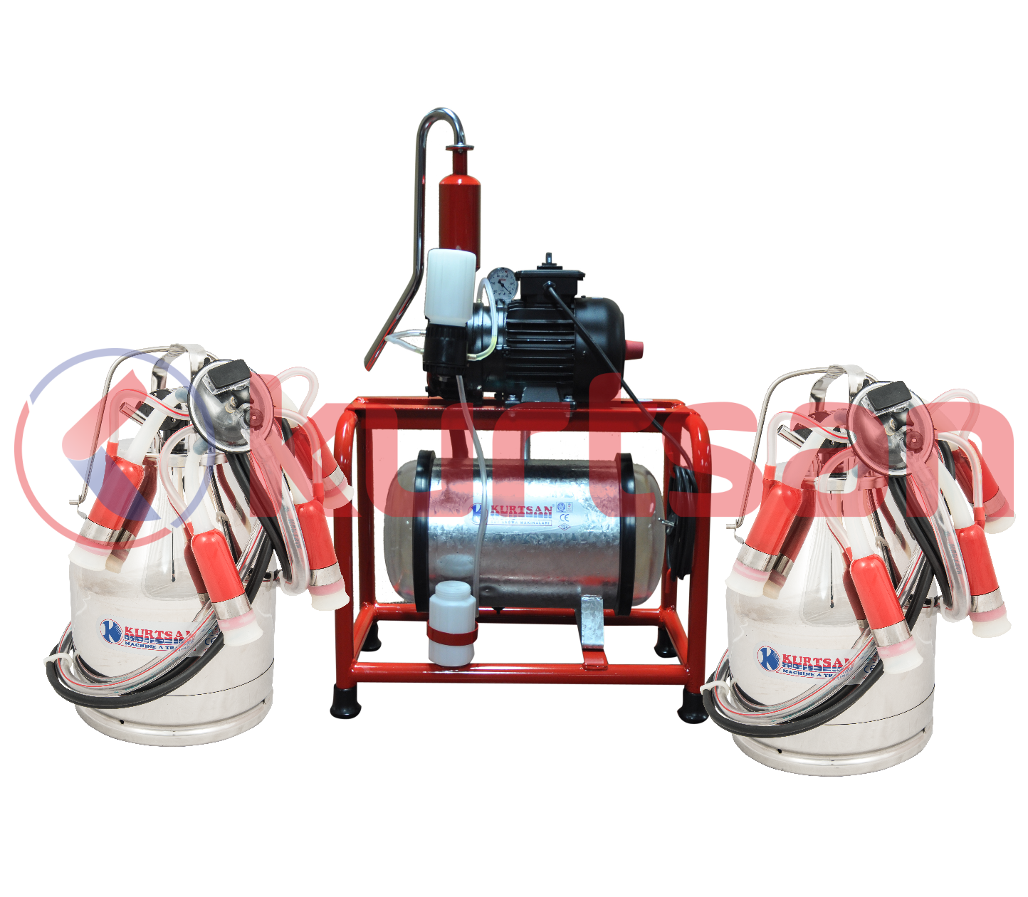 Sabit Makine Çift Güğüm Süt Sağma Makinası (Yağlı) (300 cc) Silikon 30 LT