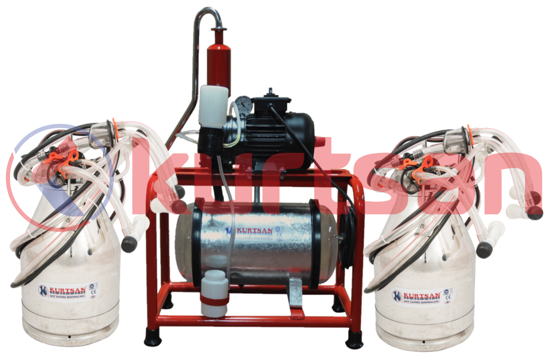 Sabit Makine Çift Güğüm Süt Sağma Makinası (Yağlı) (120 cc) (Keçi) 30 LT