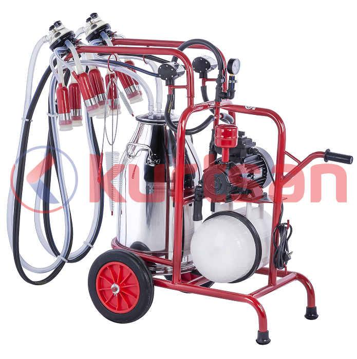 Çift Sağım Tek Güğüm Süt Sağma Makinası (Kuru) (300 cc) Silikon 40 LT