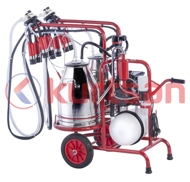 Çift Sağım Çift Güğüm Süt Sağma Makinası (Yağlı)(300 cc) Kauçuk 30 LT-Elektronik Pulsatörlü