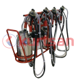 Dört Sağım Çift Güğüm Süt Sağma Makinası (Yağlı)(300 cc) Kauçuk 40 LT-Elektronik Pulsatörlü